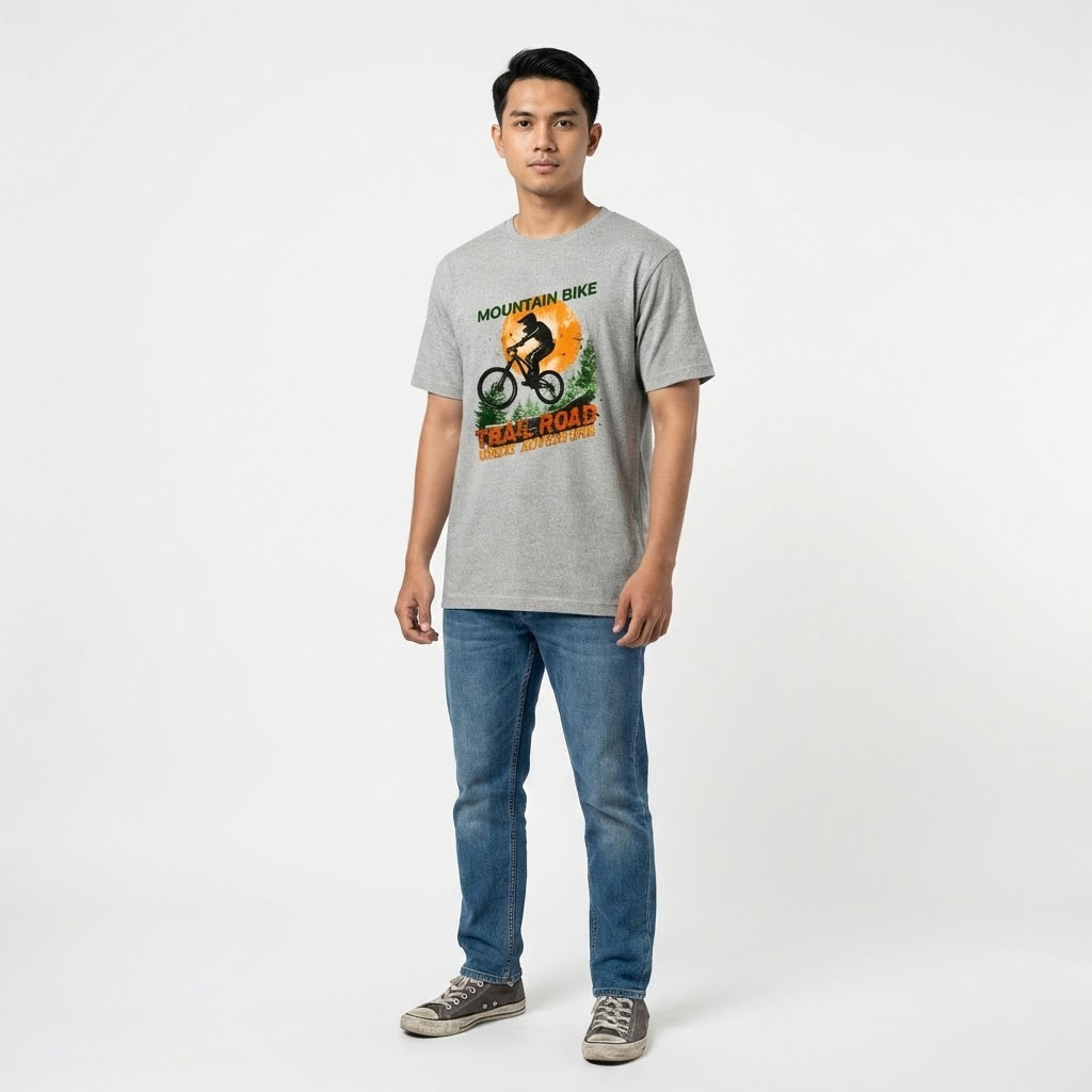 Kaos Sepeda MTB "Trail Road" - Original Cotton Combed 24s