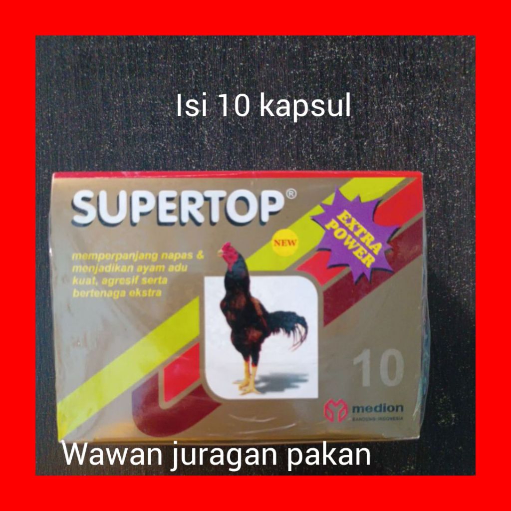 Supertop jamu ayam laga / jamu ayam aduan supertop isi 10 butir