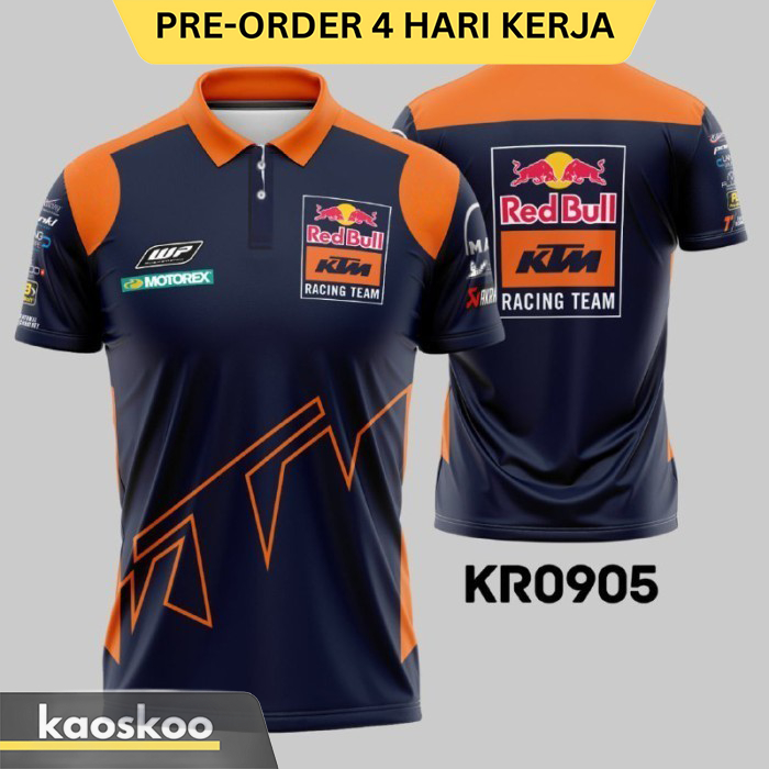 Kaos Motogp Redbull KTM Racing Team Polo Shirt