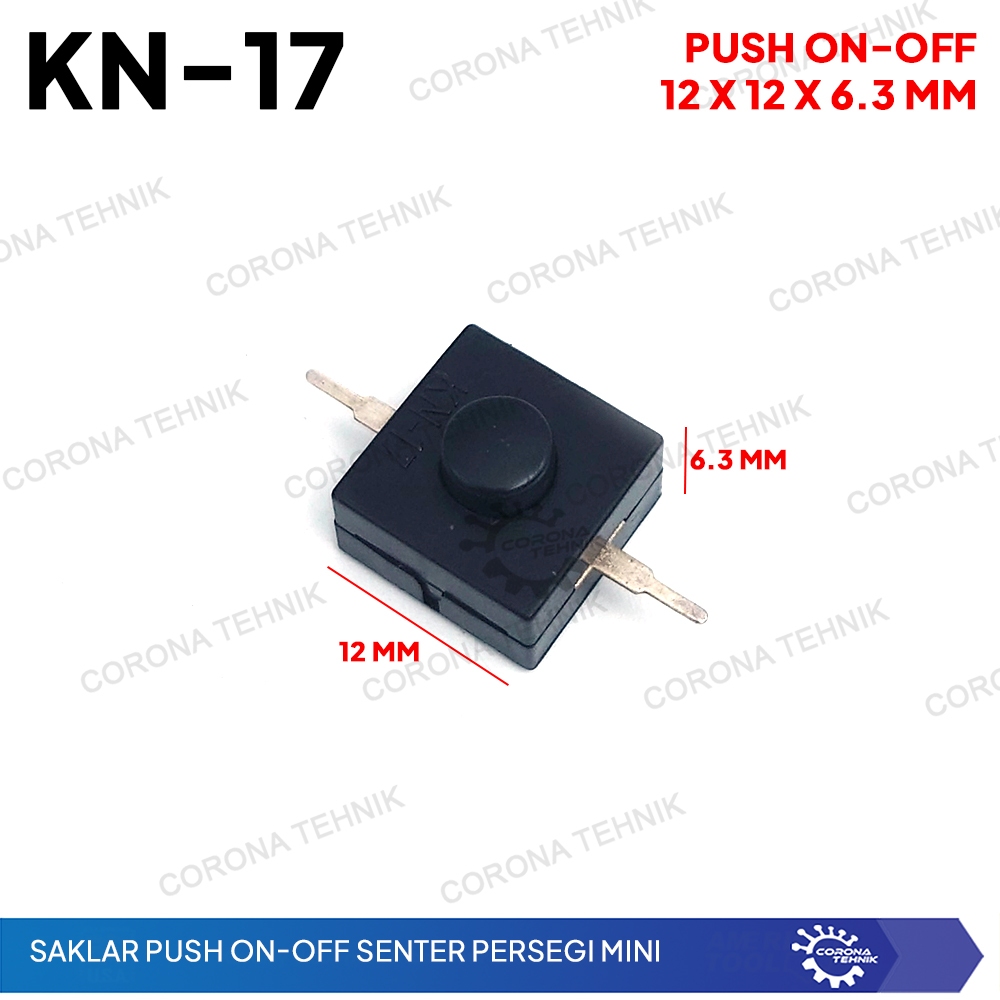 Persegi Mini Saklar Push On-Off Senter