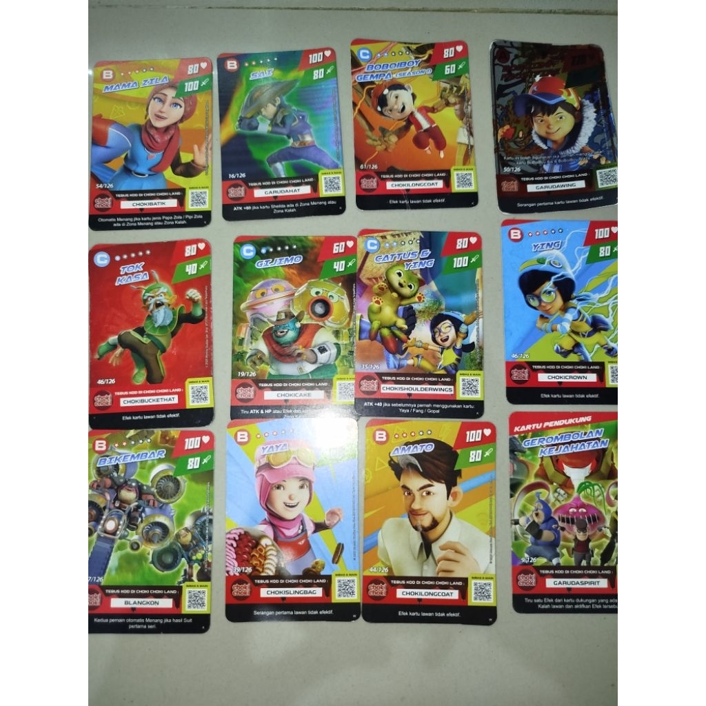 kartu boboiboy choki choki