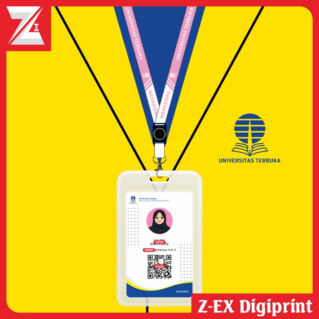 [Bundle] Cetak KTM UT + LANYARD UT + HOLDER Universitas Terbuka