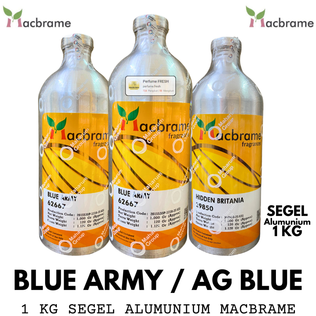 Bibit Parfum AIGNER BLUE ( Blue Army ) 1 KG SEGEL Alumunium MACBRAME