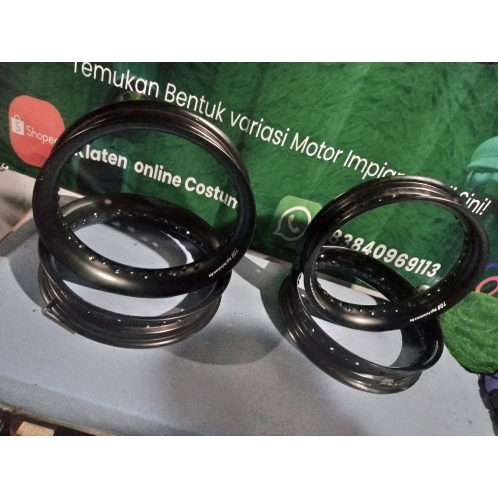 velg TDR ushape ring 14 250 hitam 1 biji