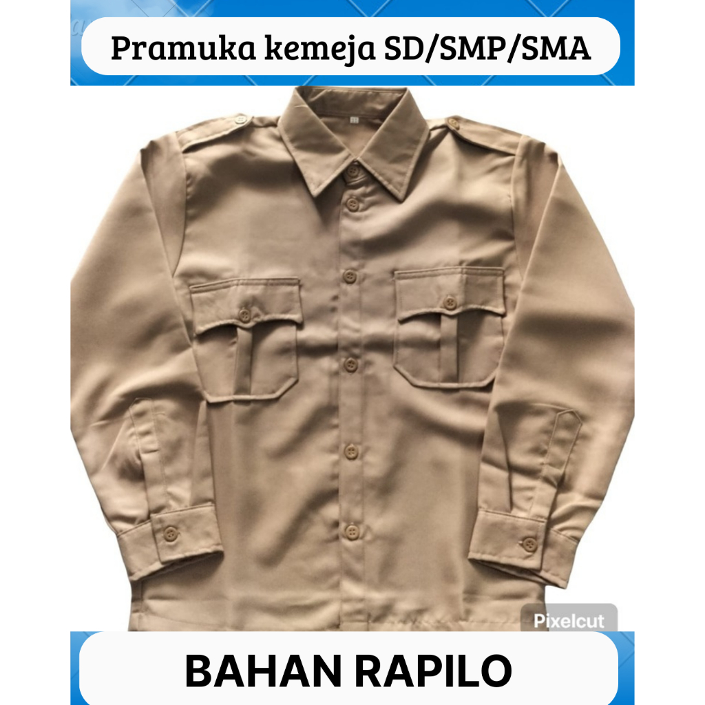 Seragam sekolah-Baju Pramuka  Bahan RAPILO SD/SMP/SMA