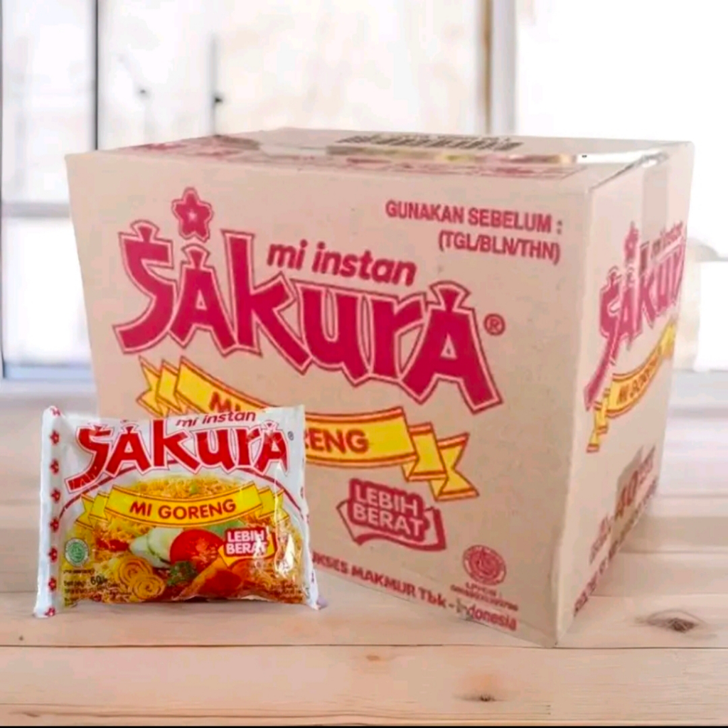 MIE SAKURA GORENG 1 DUS ISI 40 PCS / MIE GORENG 1 DUS