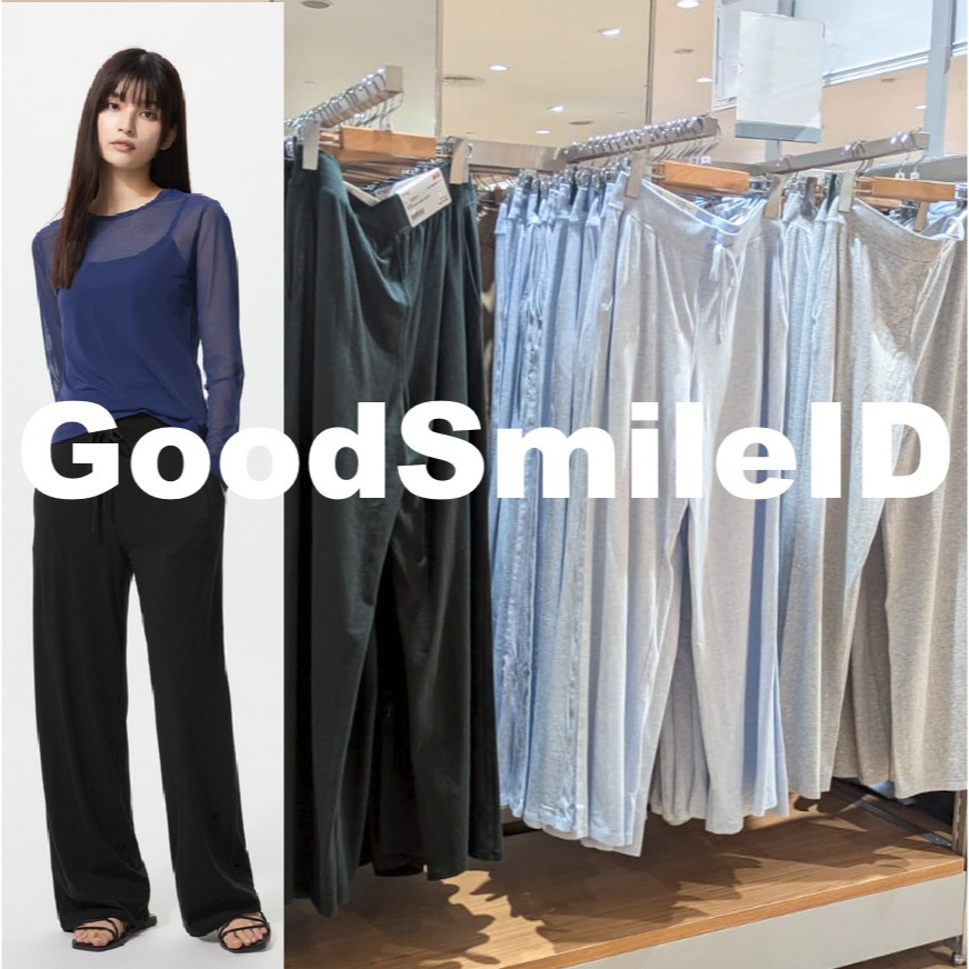 NEW Women Celana Rileks Jersey Stretch Relaxed Pants Santai Panjang Wanita JASTIP UNIQLO