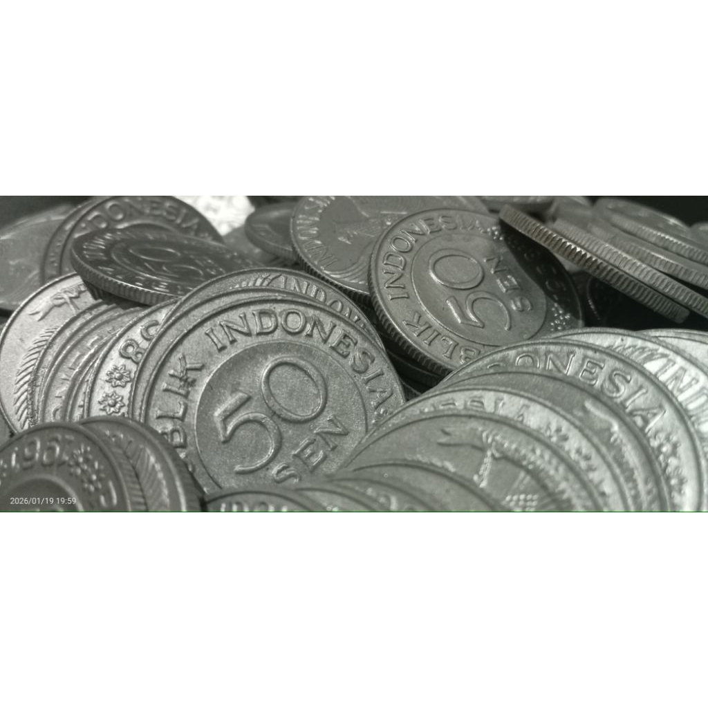 Uang Kuno 50 Sen Garuda Th.1958