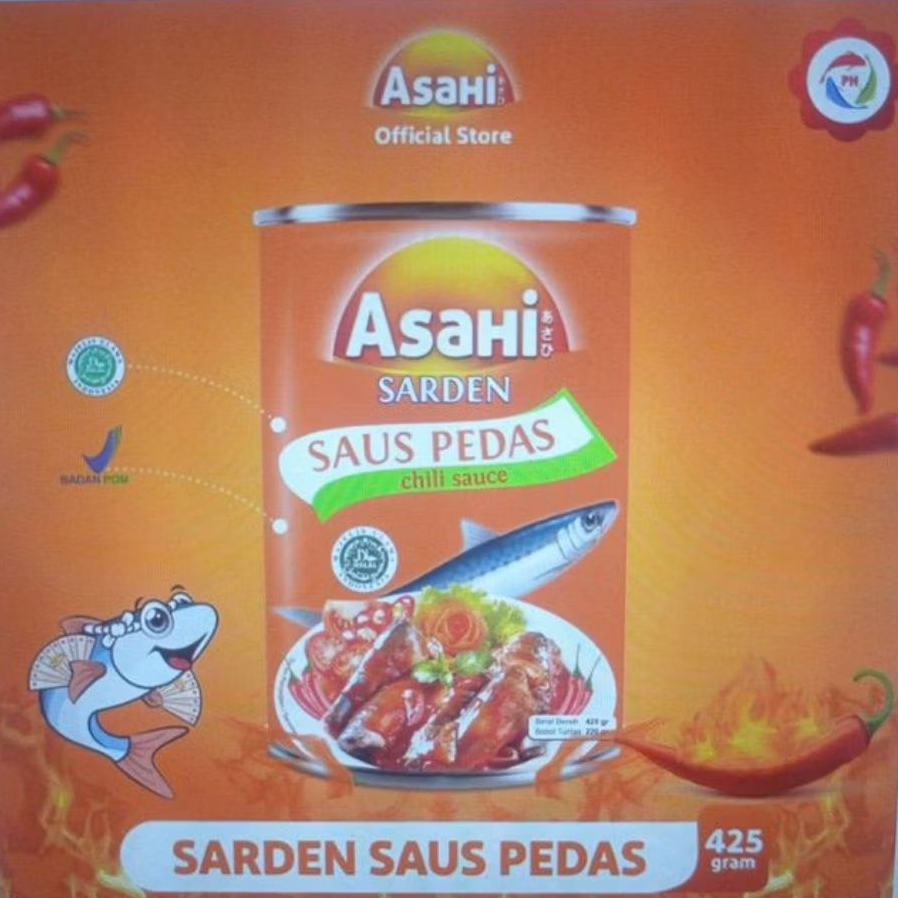 Sarden AsaHi Saus Pedas 425 gram