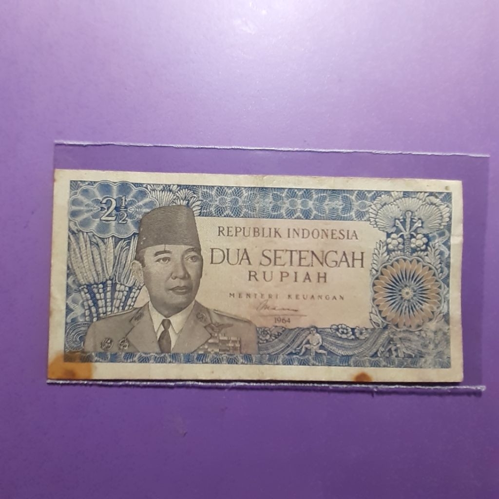 uang kuno 2,5 rupiah sukarno