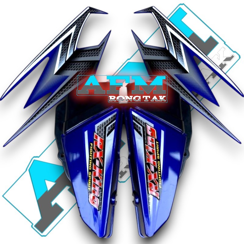 COVER BOK AKI RX KING BIRU FULLSET STRIPING BIRU 2004 TEPONG AKI RX KING BIRU BOK AKI RX KING BIRU F