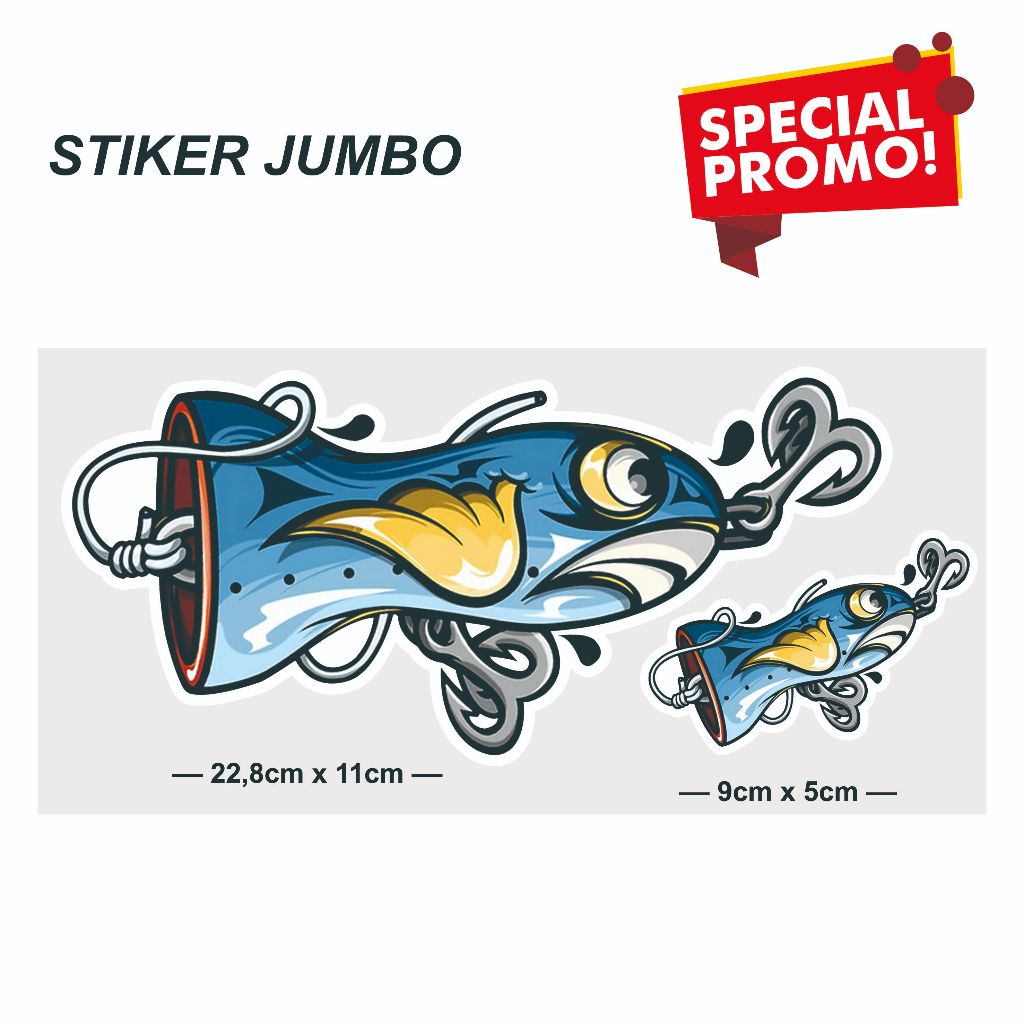 Stiker Pancing Premium Quality | Sticker Mancing Brand Merk Tackle Box Motor Lure Popper Metal Jig