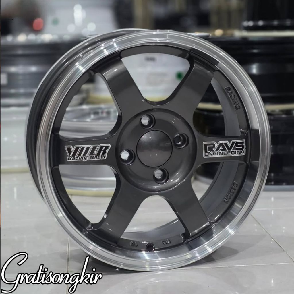 velg te37 ring 15 lebar 6,5 pcd 4x100 racing ring 15 untuk velg suzuki fronx mobil brio jazz city fr