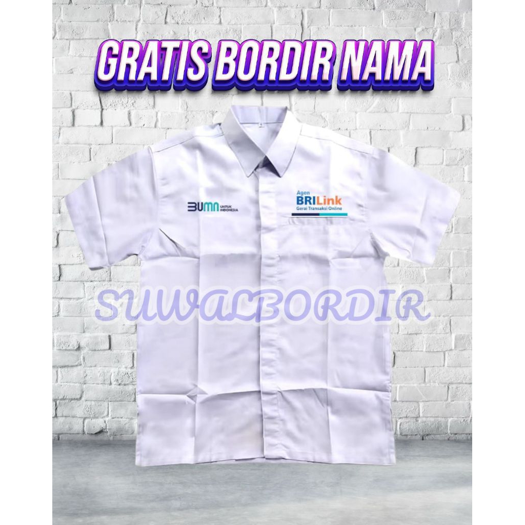 SERAGAM BUMN AGEN BRILINK KEMEJA AGEN BRILINK ATASAN BAJU AGEN BRILINK