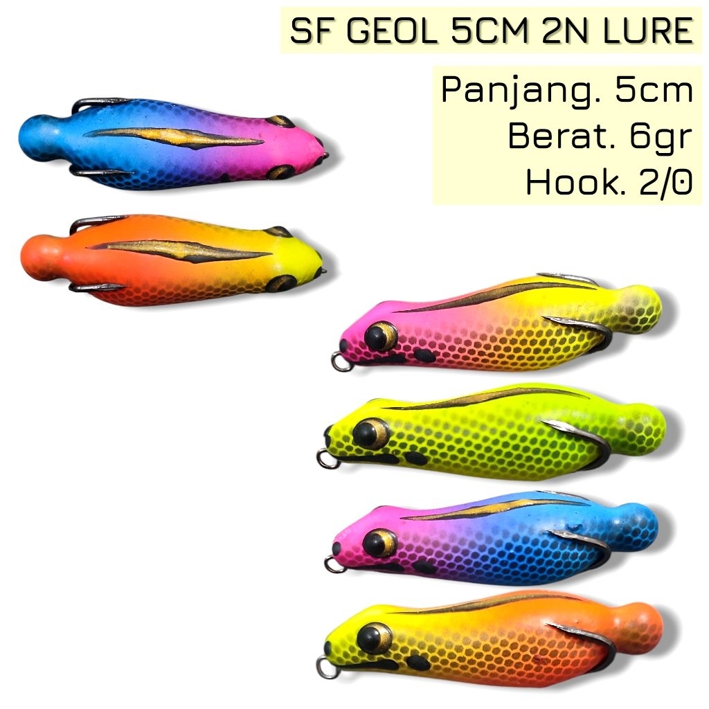 SOFT FROG JAWS 2N LURE 5CM. umpan casting gabus.  lure casting gabus. umpan geol