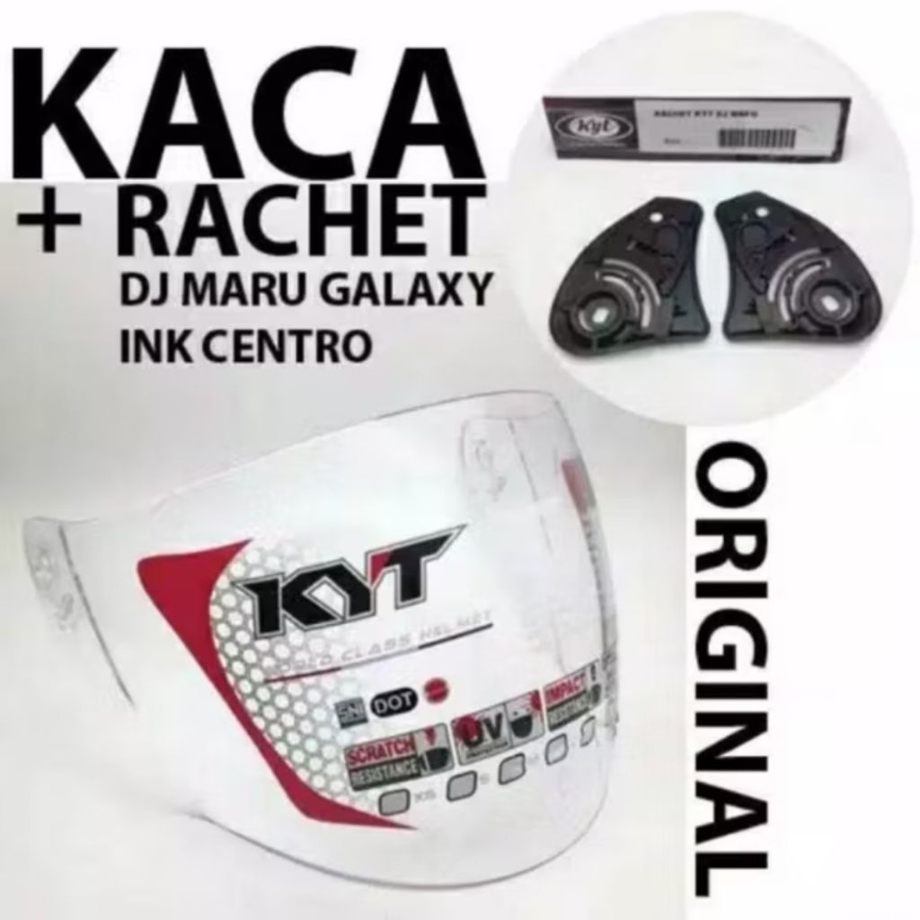 Kaca Helm KYT DJ Maru Original 100% Asli