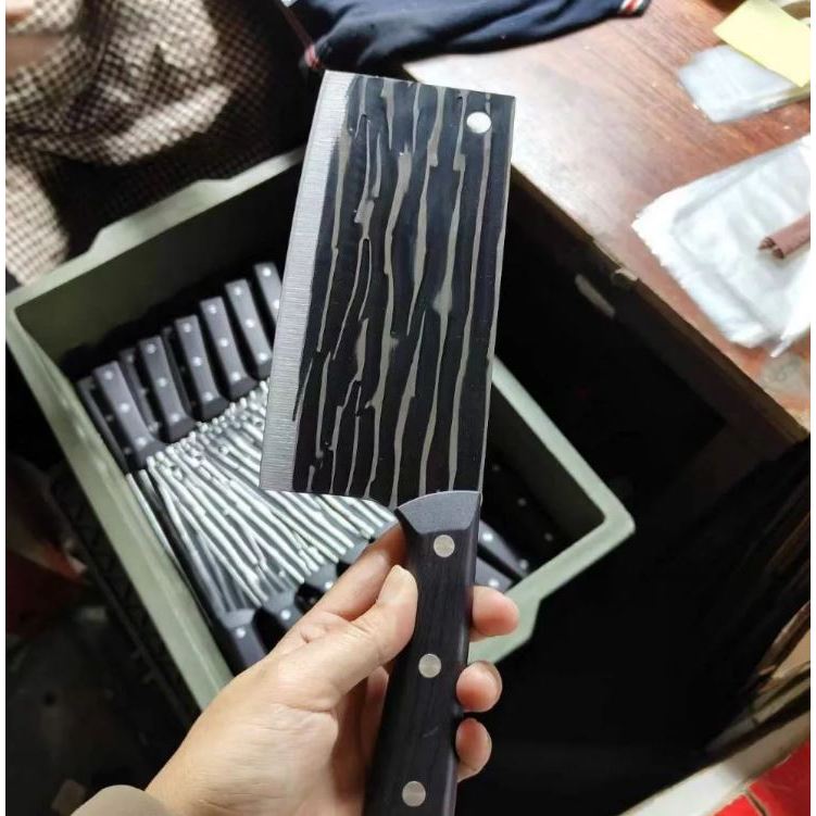 Chef Knife Golok Super Tajam Tebal Anti Karat Pisau Daging Baja Asli Stainless Steel