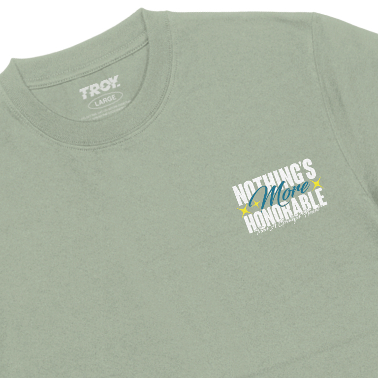 Troy Company T-shirt Sage Green Honorable - Kaos Lengan Pendek Kaos Hijau Sage MTD 2755