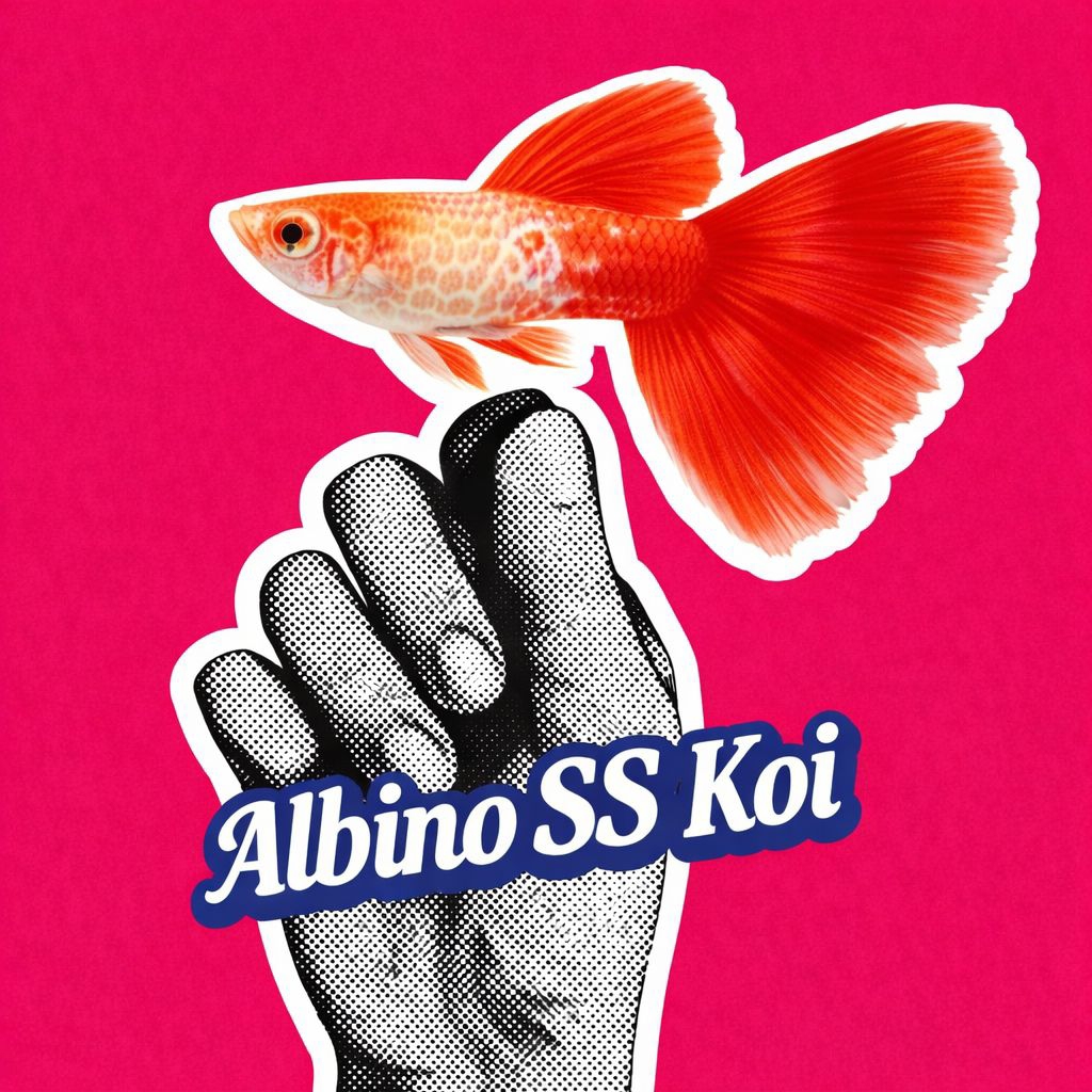 Sticker guppy Albino SS Koi