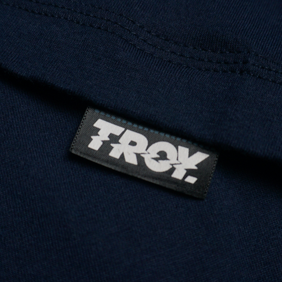 Troy Company T-shirt Blue Navy Testa Owl - Kaos Lengan Pendek Kaos Biru Navy MTD 2750