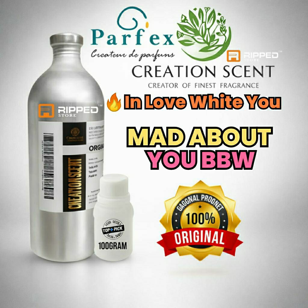 100ml Bibit Parfum Murni In Love White You Inspired Mad About You Bbw By Original Creation Scent Per