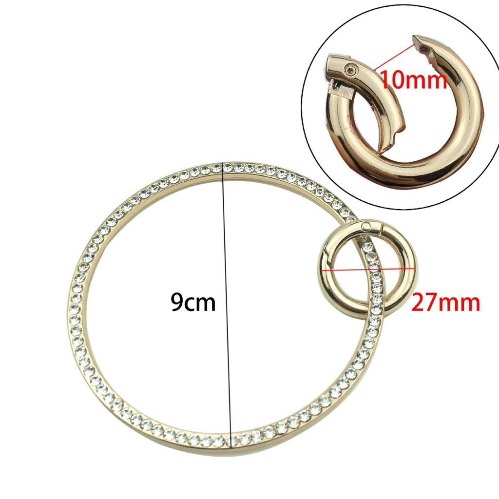 M2  1set Gelang Handle Ring Tas frame Bulat 9cm Silver Gold Macaron Bag Tas Kondangan pesta