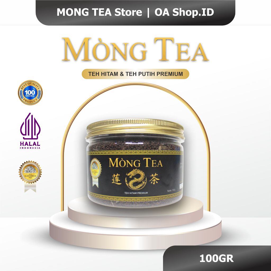 Teh Hitam Mong Tea - Teh Hitam & Putih Mong Tea Long Tea 100gr Original Produk