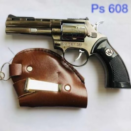 Korek api Gas Model pistol Phyton Revolver magnum Free Sarung