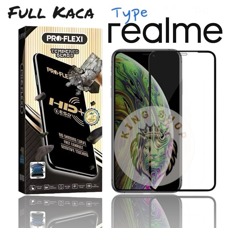 Tempered Glass Full Covered REALME   RL. C2  RL. C3  RL. C11  RL. C12  RL. C15  RL. C17  RL. C20  RL
