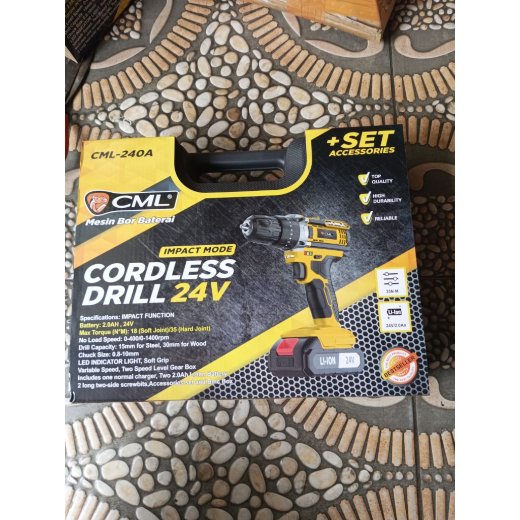 bor cordless/bor charger 24v camel + mata bor