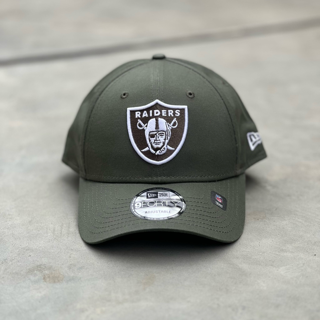 Topi New Era 9Forty NFL Team Las Vegas Raiders Dark Olive Cap Original Resmi
