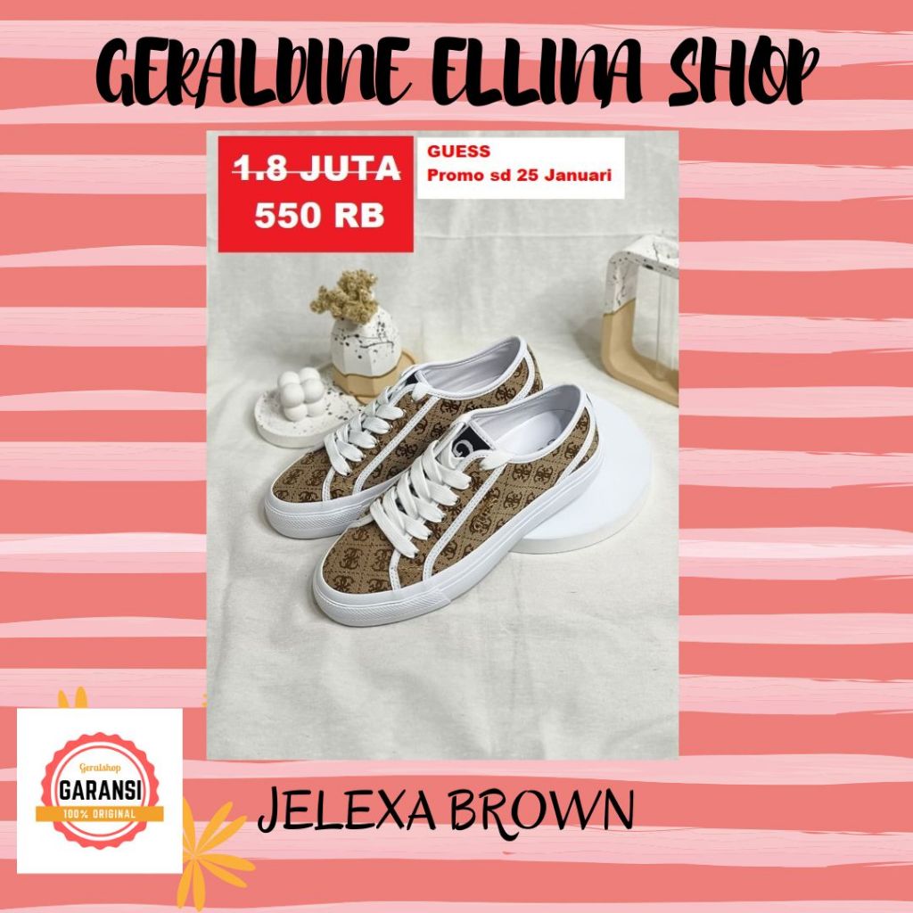 Sepatu sneakers Guess wanita 100% original SALE JELEXA