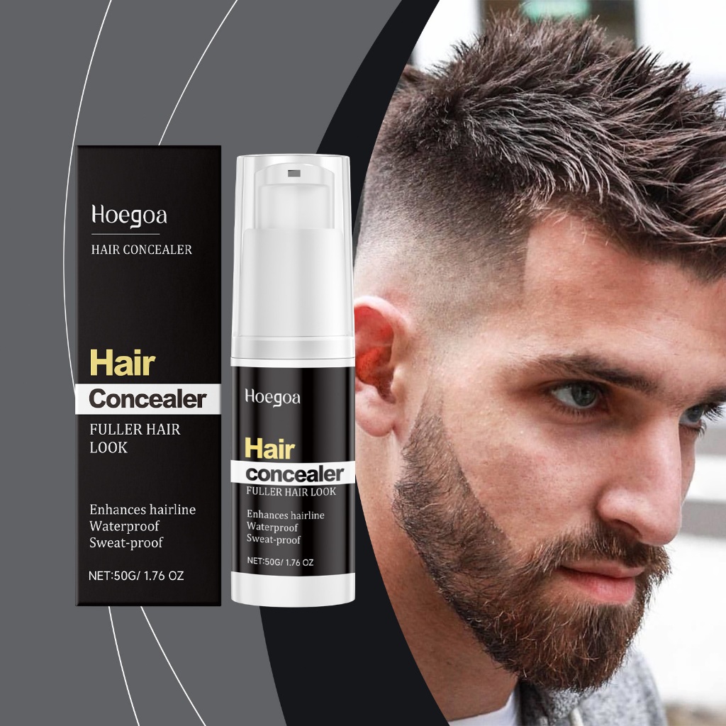 Hoegoa Hair Shadow Powder 50g Penutup Uban Garis Rambut Botak Penebal Rambut Instan Hairline Powder