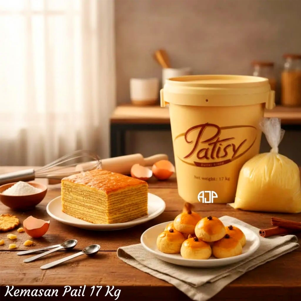 CORMAN PATISY Butter Pelembut Kue / Roti / Pastry | Kemasan Pail 17 Kg