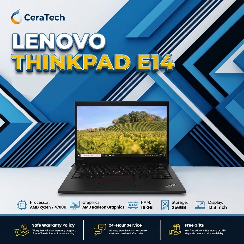 Lenovo thinkpad E14 AMD Ryzen 7 4700U with Radeon Graphics (8CPUs)