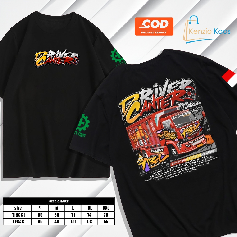 KENZIO KAOS - KAOS TRUCK DRIVER CANTER - KAOS TRUCK CABE LAOK - KAOS DISTRO - COCOK UNTUK PRIA DAN W