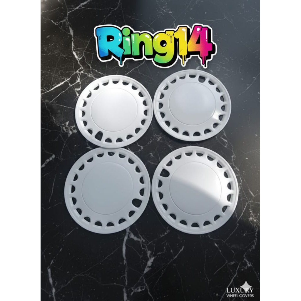 (1set isi 4 pcs) wildop Ring14, wheel dop Ring14 putih pickup T120SS L300 model Toyota