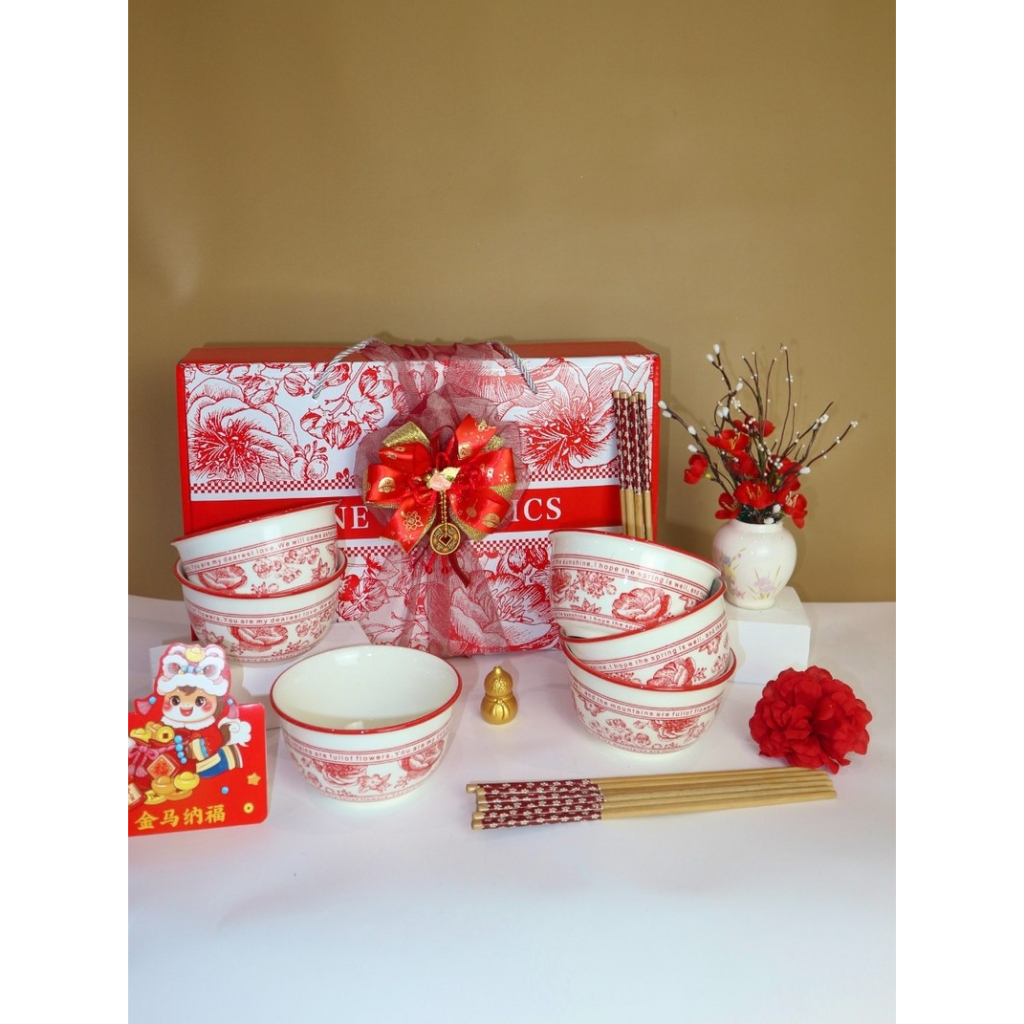 Gardenia Set | Mangkok Keramik | Mangkok Imlek | Parcel Imlek