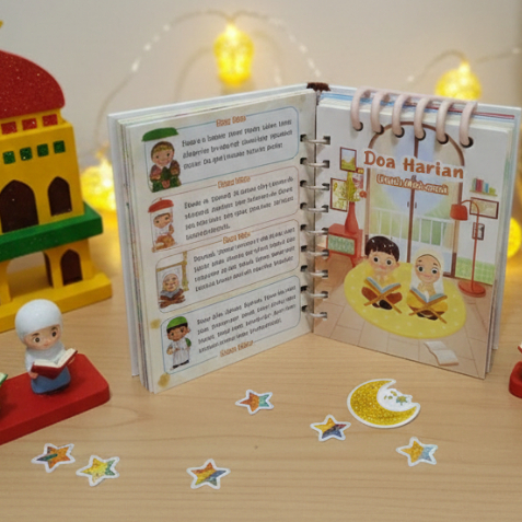 Buku Doa Sehari Hari Anak Flashcard Kartu Edukasi | Souvenir Ultah Anak Islami