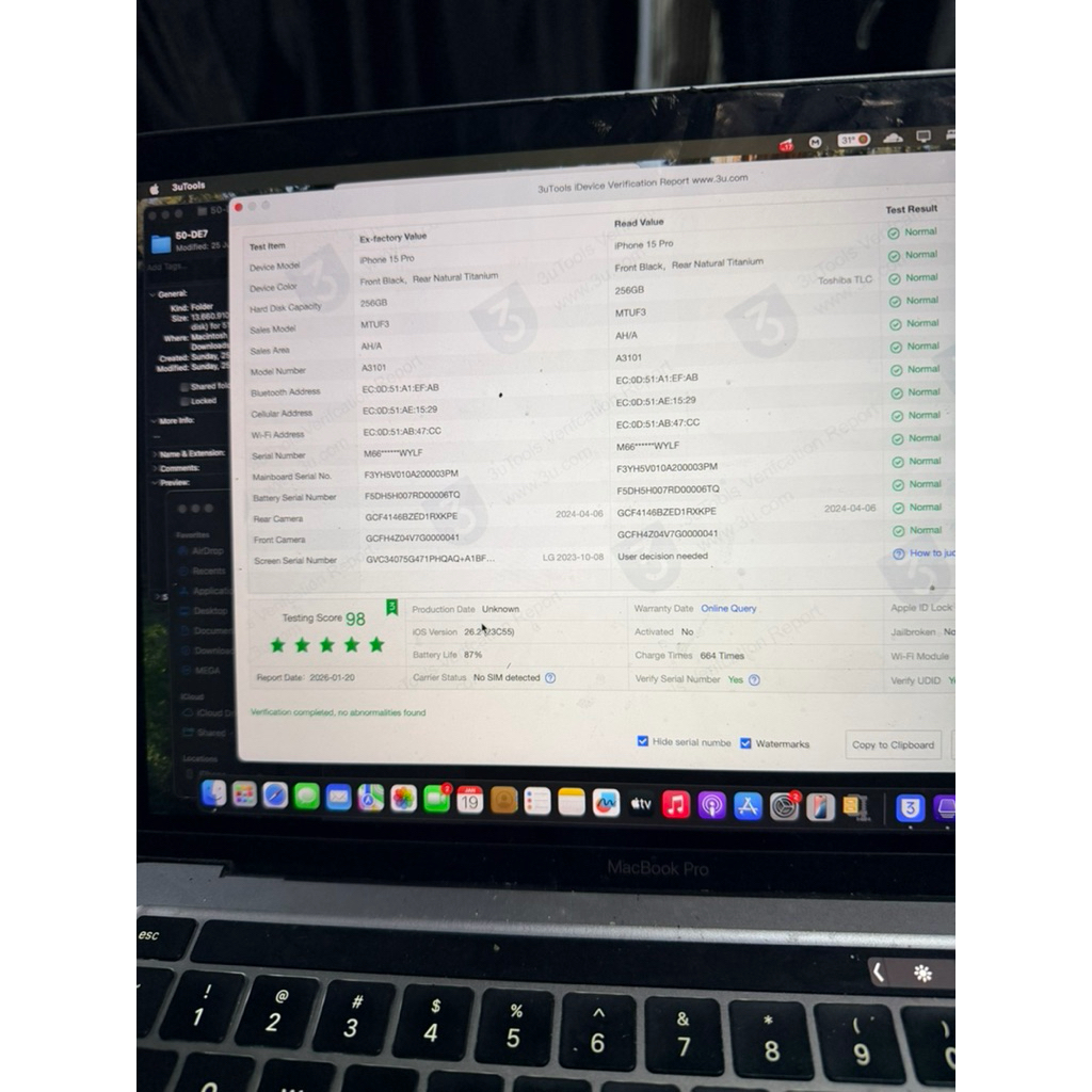 iphone 15 pro 256 gb lock icloud