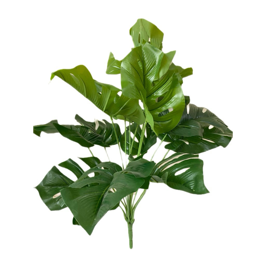 Tanaman monstera janda bolong hijau latex palsu hiasan dekorasi panggung planter resto teras rumah