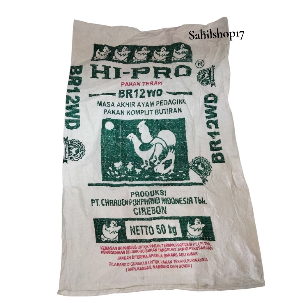 Karung Plastik Pur Ayam 50 kg Isi 25 Pcs