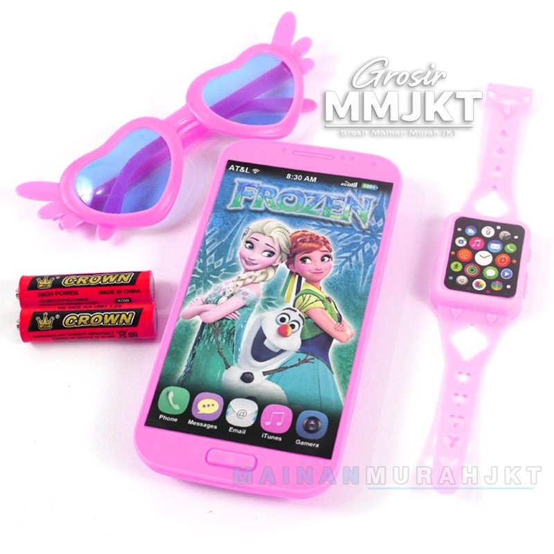 GROSIR MAINAN HP CZAR-080 HP MIANAN JAM TANGAN KACAMATA FROZEN SEPIDERMAN MAINAN ANAK