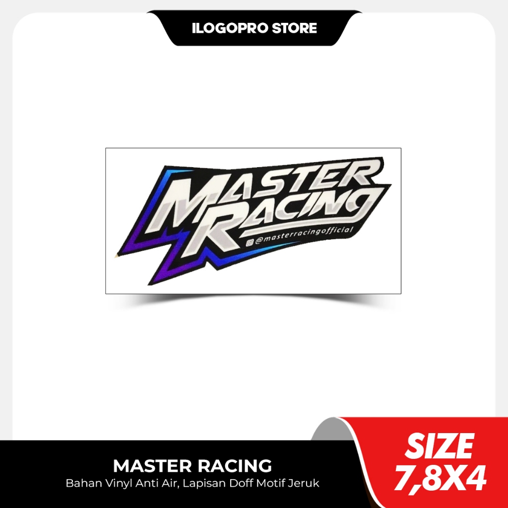 MASTER RACING - Sticker Motor Racing Herex Bahan Vinyl Premium Anti Air