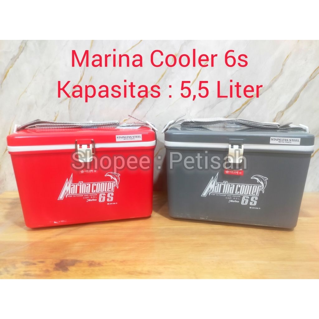 Cooler Box Marina Cooler LionStar  6S 5,5 Liter / Ice Box Lion Star / Ice Box / Kotak Penyimpanan Es