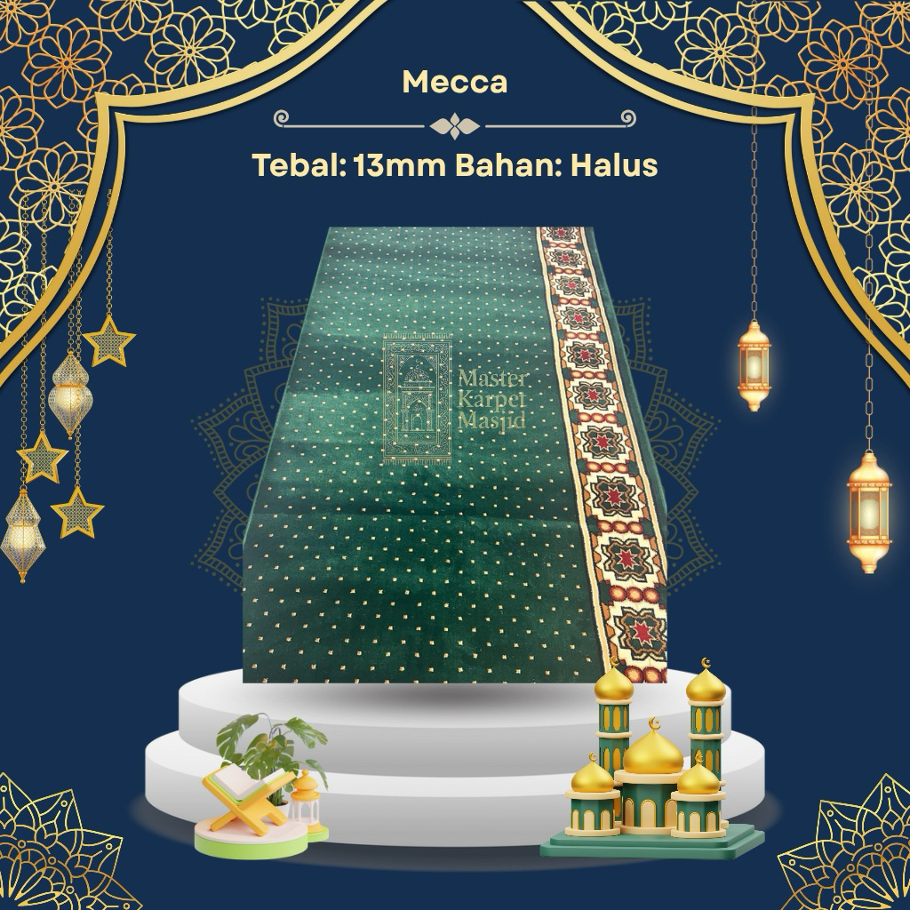 Master Karpet Masjid METERAN Mecca Tebal 13mm(1,3cm) / Sajadah Masjid / Karpet Mushola