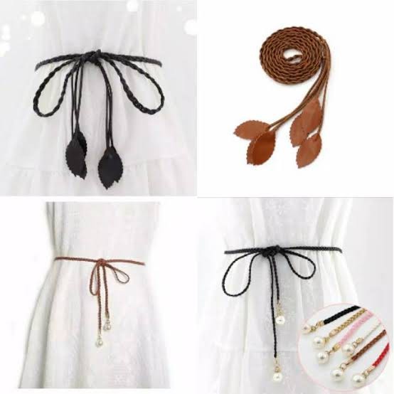 Ikat kepang mutiara / IKAT PINGGANG KEPANG DAUN /Ikat Pinggang Dress/sabuk wanita/Fashion wanita