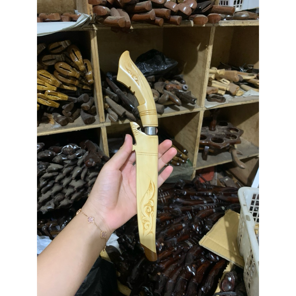 pisau LADUK MINI pisau dapur ||BAJA |kayu KOPI DAN UKIR”bladeworks