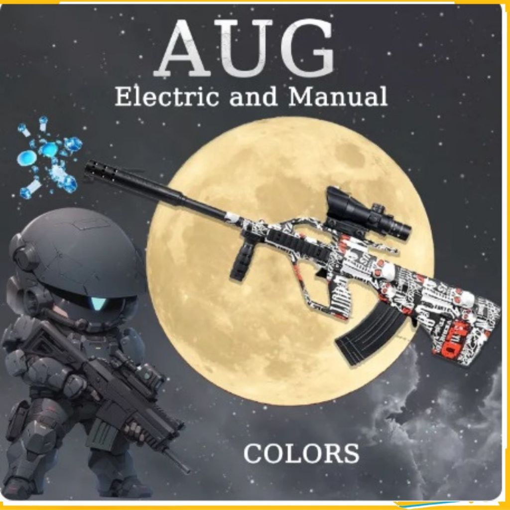 Mainan tembakan AUG Assault rifle WGG watergel otomatis dan manual