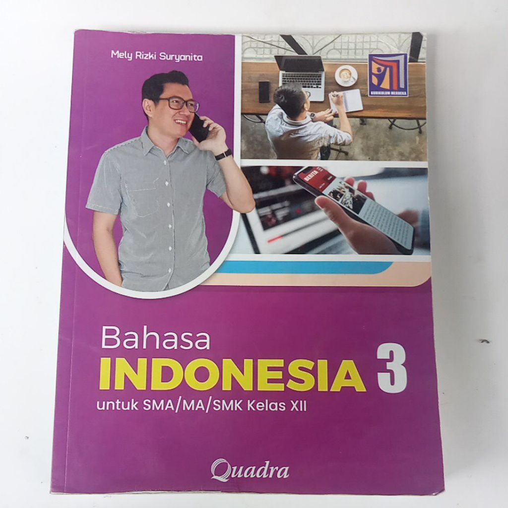 buku bahasa Indonesia kelas 3/12 SMA quadra kurikulum merdeka